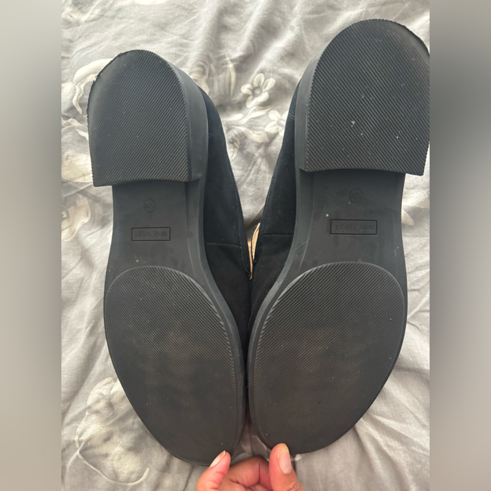 Nine West Suede Black Tassel Loafers - Picture 2 of 9